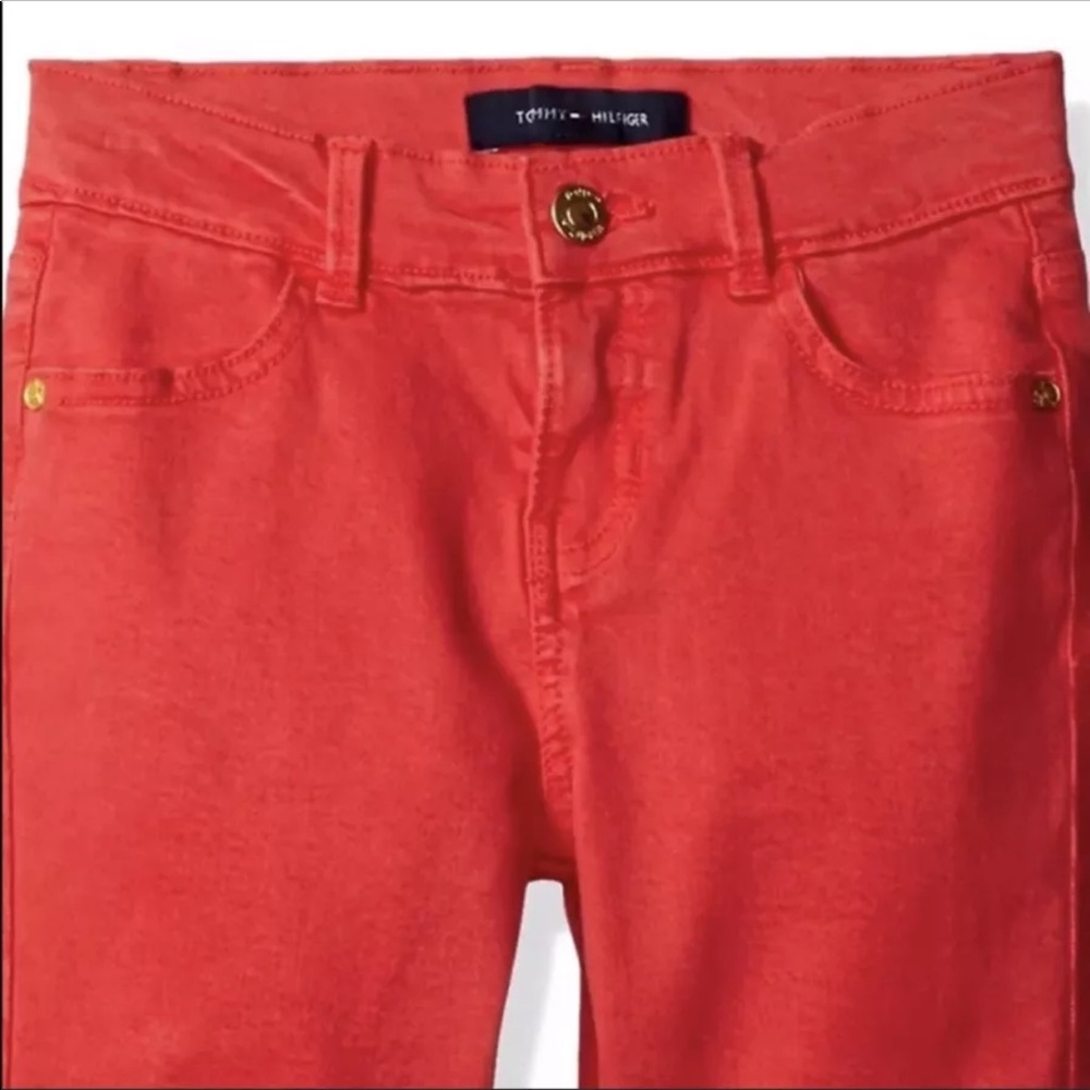 Tommy Hilfiger Girls Size 5 Red Shorts New